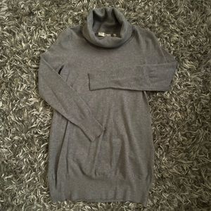 Cowl neck sweater dress